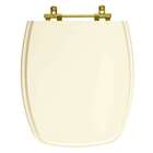 Assento Sanitario Poliester Stylus Marfim Ferragem Dourada Pa