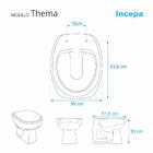 Assento Sanitario Poliester Thema Azul Translucido Para Vaso