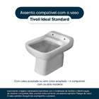 Assento Sanitario Poliester Tivoli Preto Para Vaso Ideal Stan
