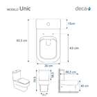 Assento Sanitário Poliéster Unic Branco Para Vaso Deca
