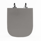 Assento Sanitário Poliéster Unic Deca Super Luxo Cromado Cinz