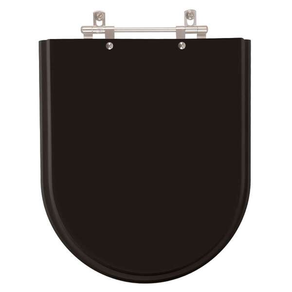 Assento Sanitario Poliester Valentina Preto Para Vaso Hervy