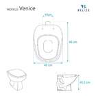 Assento Sanitario Poliester Venice Preto Para Vaso Belize