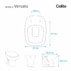 Assento Sanitario Poliester Versato Agua Marinha (verde Agua)