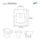 Assento Sanitario Poliester Vila Rica Branco Para Vaso Icasa