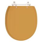 Assento Sanitario Poliester Village Bege Castor Para Vaso Deca