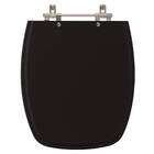 Assento Sanitário Poliester Viseu Preto Para Vaso Luzarte Est