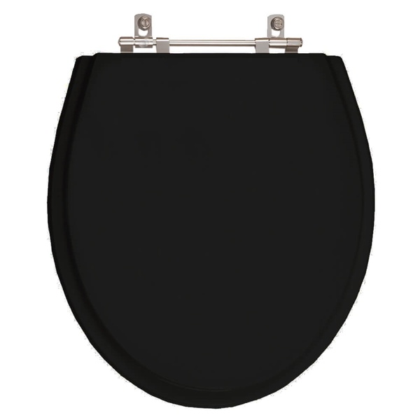 Assento Sanitário Poliéster Windsor Preto Para Louça Deca