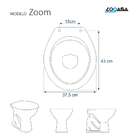 Assento Sanitário Poliéster Zoom Branco Para Vaso Logasa