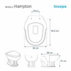 Assento Sanitário Pontto Lavabo Laqueado Hampton Branco