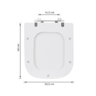 Assento Sanitário Quadra/ Piano/ Debba MDF Branco Fechamento Comum Sicmol