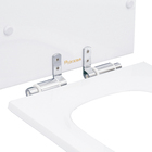 Assento Sanitário Quadra Poliéster Branco Fechamento Suave Policlass