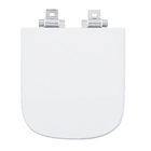 Assento Sanitário Quadra Poliéster Branco Fechamento Suave Policlass