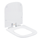 Assento Sanitário Quadra Poliéster Branco Fechamento Suave Policlass