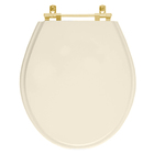 Assento Sanitário Ravena Creme Ferragem Dourada
