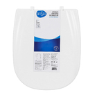 Assento Sanitário Retangular Plástico Almofadado Branco Fechamento Comum Sensea