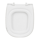 Assento Sanitário Retangular Plástico Almofadado Branco Fechamento Comum Sensea