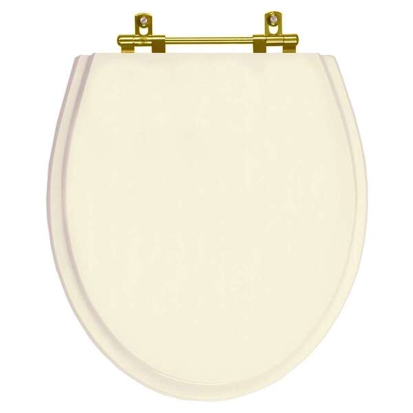 Assento Sanitário Ritz Creme Para Vaso Deca Com Ferragem Dour