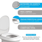 Assento Sanitário Riviera Polipropileno Fechamento Comum Branco Astra