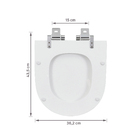 Assento Sanitário Riviera Poliéster Branco Fechamento Suave Policlass