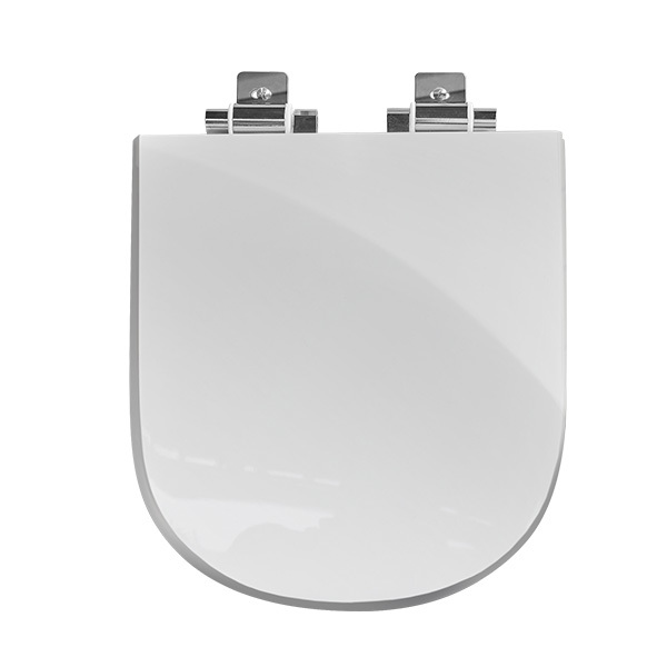 Assento Sanitário Rodas Soft Close Poliéster Branco Policlass