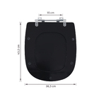 Assento Sanitário Sabatini MDF Preto Fechamento Comum Sicmol