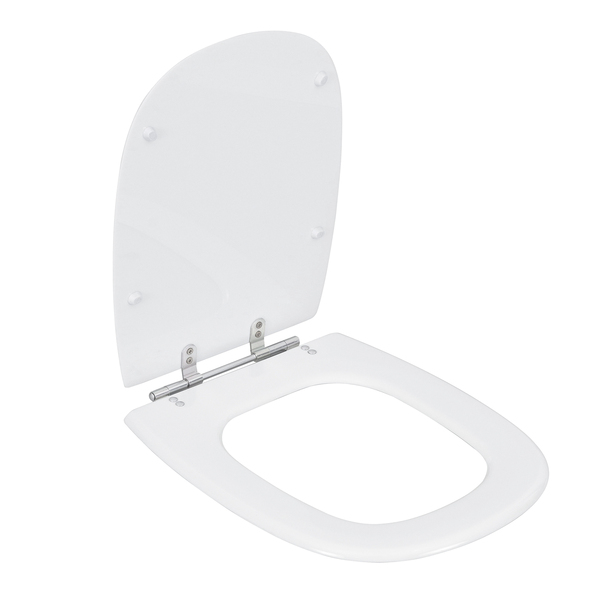 Assento Sanitário Sabatini Poliéster Branco Fechamento Comum Sensea