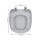 Assento Sanitário Sabatini Polipropileno Cinza Fechamento Comum Tupan