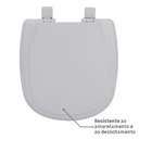 Assento Sanitário Sabatini Polipropileno Cinza Fechamento Comum Tupan