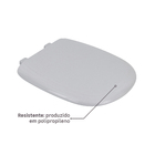 Assento Sanitário Sabatini Polipropileno Cinza Fechamento Comum Tupan