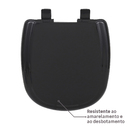 Assento Sanitário Sabatini Polipropileno Preto Fechamento Comum Tupan