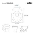 Assento Sanitário Saveiro Preto Para Vaso Celite