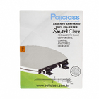 Assento Sanitário Smart Poliéster Bege Fosco Fechamento Suave Policlass