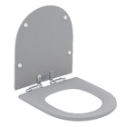 Assento Sanitário Smart Poliéster Cinza Fosco Fechamento Suave Policlass