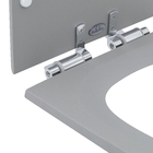 Assento Sanitário Smart Poliéster Cinza Fosco Fechamento Suave Policlass