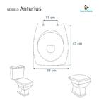 Assento Sanitário Soft Close Anturius Verde Para Vaso Luzarte