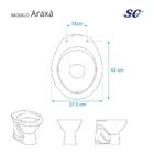 Assento Sanitário Soft Close Araxá Cinza Escuro Para Vaso San