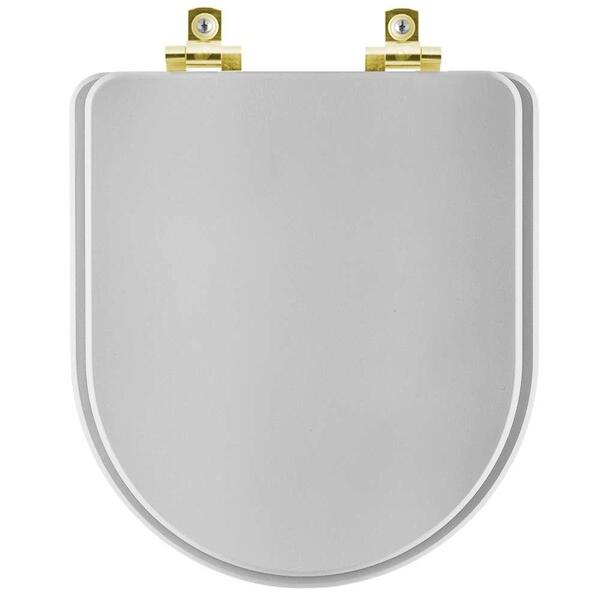 Assento Sanitário Soft Close Carrara Cinza Real Para Vaso Dec