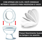 Assento Sanitário Soft Close Com Sistema Retira Fácil Para Va