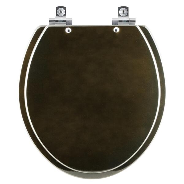 Assento Sanitário Soft Close Convencional Oval Marrom Degrade