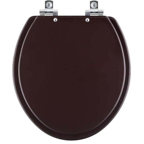 Assento Sanitário Soft Close Convencional Oval Marrom Fosco P