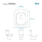 Assento Sanitário Soft Close Debba Branco Para Vaso Roca Com