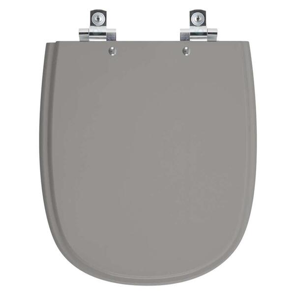 Assento Sanitário Soft Close Dona Beja Cinza Escuro Para Vaso
