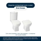 Assento Sanitário Soft Close Eros Cinza Platina Para Vaso Inc