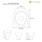 Assento Sanitário Soft Close Evolution Cinza Escuro Para Vaso