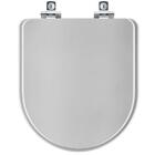 Assento Sanitário Soft Close Jasmim Cinza Claro Para Vaso Fio