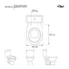 Assento Sanitário Soft Close Jasmim Cinza Claro Para Vaso Fio