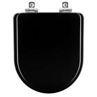 Assento Sanitário Soft Close Jasmim Preto Para Vaso Fiori