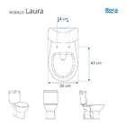 Assento Sanitário Soft Close Laura Branco Para Vaso Roca