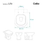 Assento Sanitario Soft Close Life Branco Para Vaso Celite